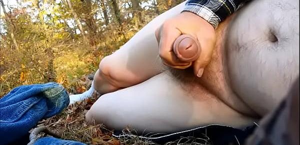  Jerking off in the woods naked outdoors
